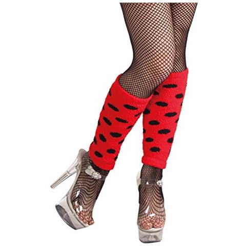 Calze Scaldamuscoli Coccinella Ladybird Per Adulti, Rosso / nero, Taglia Unica, 01717 - Foto 2