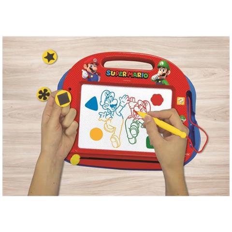 Super Mario Ardesia Magica Formato A5 Con Accessori Magnetici Per Disegnare A Colori - Lexibook - Foto 2