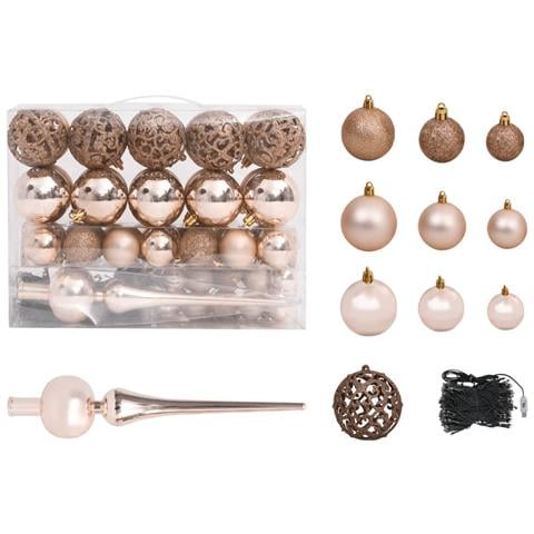 Set Albero Natale Glassato con Set LED Palline e Pigne 150cm - Foto 2