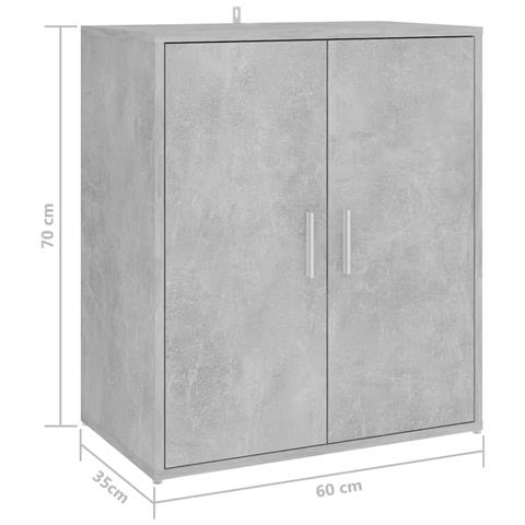Scarpiera Grigio Cemento 60x35x70 cm in Truciolato - Foto 10