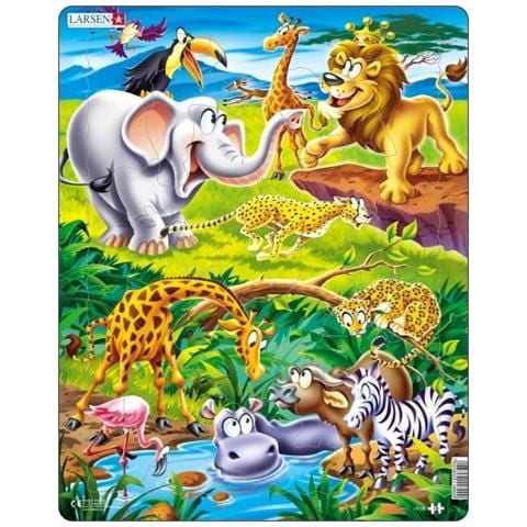 Puzzle Maxi Safari Junior Cartone 18 Pezzi - Foto 1