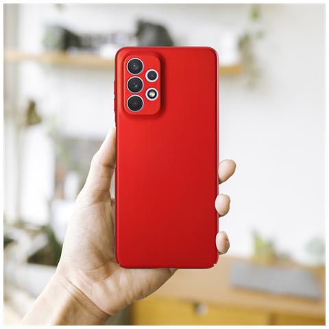 Custodia Compatibile Con Samsung Galaxy A33 5g In Rosso Metallo - Hard Case Coperchio Protettivo In Look Metallico Contro I Graffi E Gli Urti - Foto 6