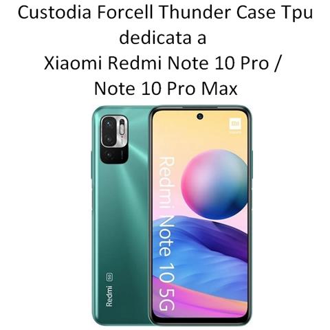 Thunder Custodia Tpu Silicone Cover Case Per Xiaomi Redmi Note 10 Pro - Pro Max Black - Foto 2