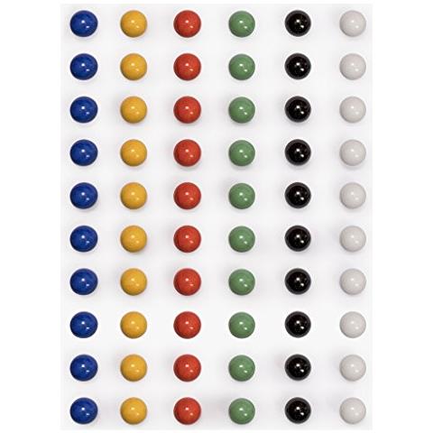 rts Set Di Biglie Di Vetro Dama Cinese Da 60 Pezzi Con Colori Solidi - 16 Millimetri - Foto 2