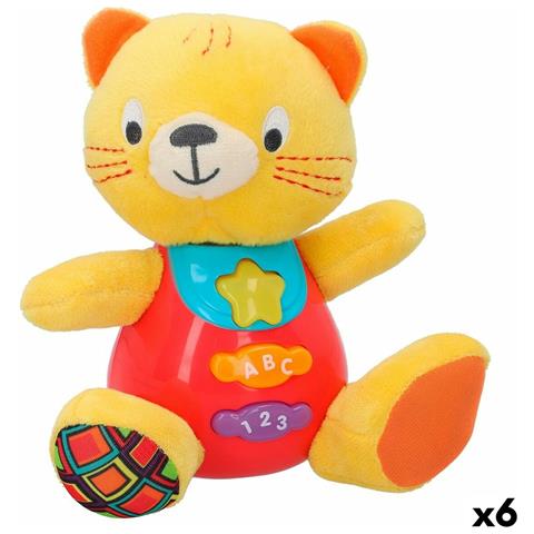 Peluche Con Suono Winfun Gatto 16 X 17,5 X 10,5 Cm (6 Unità) - Foto 1