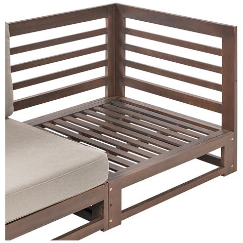 Divano 2 Posti Trani Legno Di Acacia Certificato Legno Scuro - Foto 8