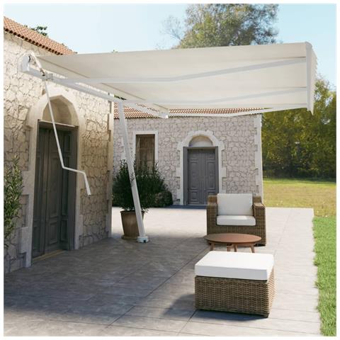 Set Pali Per Tenda Da Sole Bianco 600x245 Cm Ferro - Foto 1