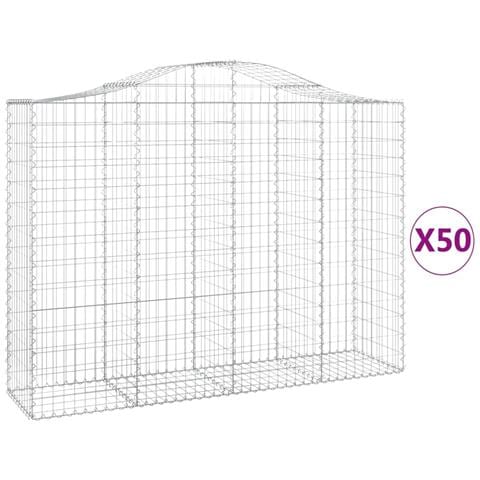 Cesti Gabbioni Ad Arco 50 Pz 200x50x140/160 Cm Ferro Zincato - Foto 1