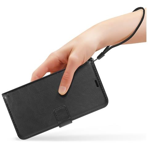 Custodia Per Samsung A54 5g Portafoglio Funzione Supporto E Cordino, Nero - Foto 5