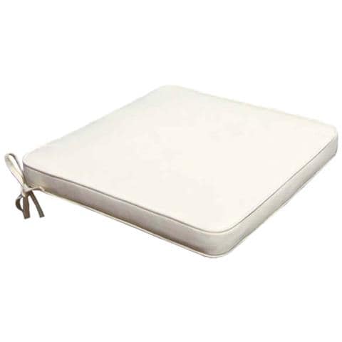 Cuscino Quadrato In Poliestere Impermeabile E Sfoderabile 40x40 Cm Per Sedia - Beige - Foto 1
