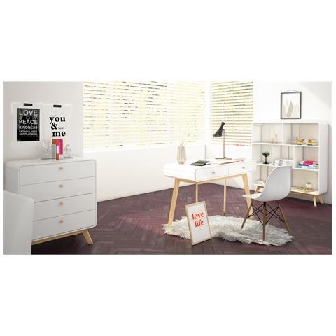 Cassie Libreria In Truciolare Bianco - Foto 6