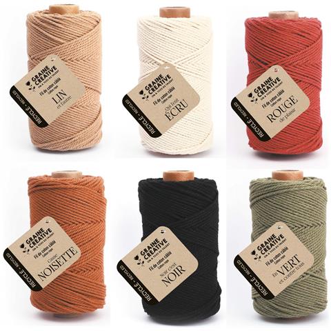 6 Rocchetti Di Cotone Riciclato Per Macramè - Foto 1