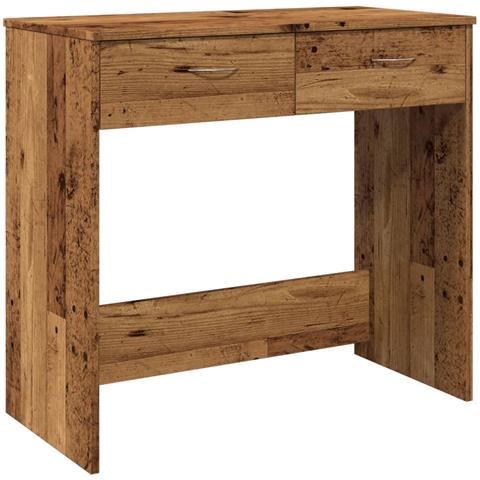 Scrivania Legno Antico 80x40x75 Cm In Truciolato - Foto 2