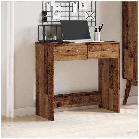 Scrivania Legno Antico 80x40x75 Cm In Truciolato - Foto 1