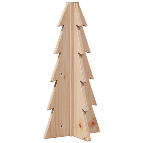 Albero Di Natale Decorativo In Legno 49 Cm Legno Massello Pino - Foto 2