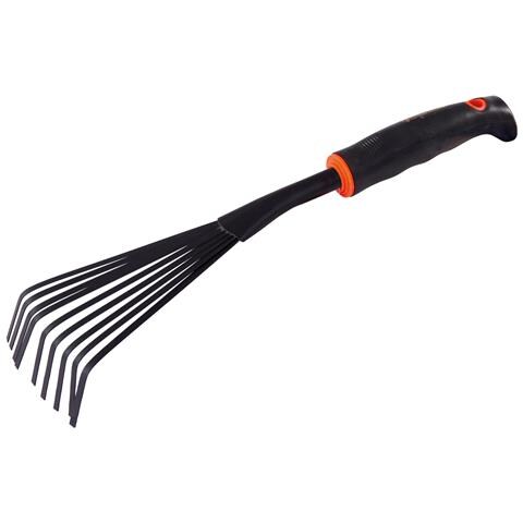 Attrezzi Da Giardino In Acciaio Ad Alta Resistenza Con Manico In Plastica Brixo Hercules - Scopa 9 Denti - Foto 1