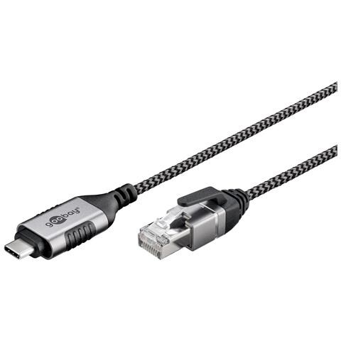 Goobay 74407 adattatore per inversione del genere dei cavi USB 3.1 type A RJ45 Nero, Argento - Foto 12