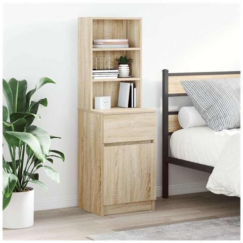 Comodino Rovere Sonoma 39x35x125 cm in Legno Multistrato - Foto 1