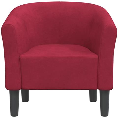 Poltrona Cabriolet Rosso Vino In Velluto - Foto 3