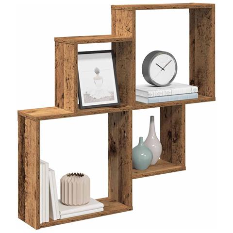 Mensola Da Parete Legno Vecchio 80x15x78,5 Cm Legno Multistrato - Foto 1