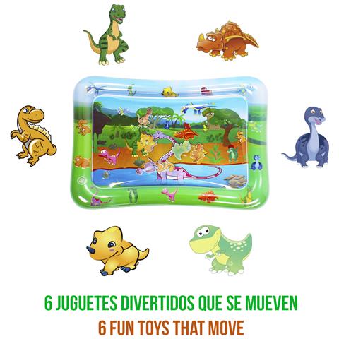 Materasso Gonfiabile Per Bambini Con Design Dinosauro. 70x50 Cm. 68x48x20 Cm. Colore Verde - Foto 2