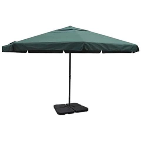 Ombrellone Da Giardino In Alluminio Con Base Portatile Verde - Foto 2