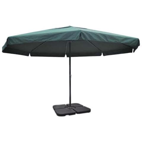 Ombrellone Da Giardino In Alluminio Con Base Portatile Verde - Foto 1