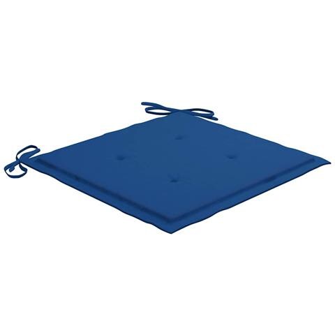 Sedie Da Giardino 2 Pz Con Cuscini In Legno Di Teak E Acciaio - Foto 8