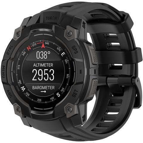 Cinturino Premium In Silicone Per Garmin Instinct 3 45mm - Nero - Foto 2