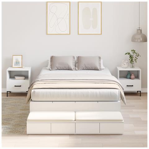 Struttura Letto Contenitore Bianco 120x190 cm - Foto 2
