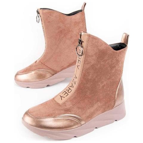 Stivale Con Zeppa Calig6 Beige. - Foto 1