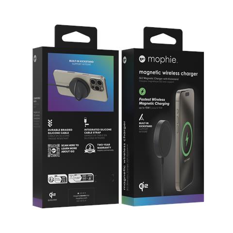 Qi2 Magnetic Charger Smartphone Nero USB Carica wireless Ricarica rapida Interno - Foto 2