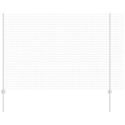 Recinzione Euro con 10 Post in Alluminio Argento 1,5x10 m Acciaio - Foto 1