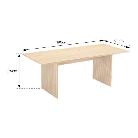 Tavolo In Legno In Stile Scandinavo 180cm Alma - Foto 7