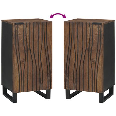 Sideboard 40x33.5x75 cm Legno Massello di Mango - Foto 9