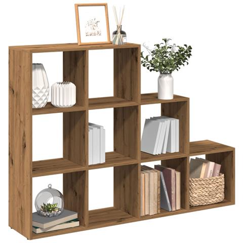 Libreria a 3 Ripiani Rovere 137,5x29x103,5 cm in Truciolato - Foto 2