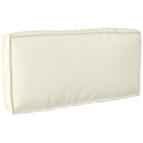 Cuscino per pallet per schienale crema 80x40x12 cm in tessuto Oxford - Foto 1