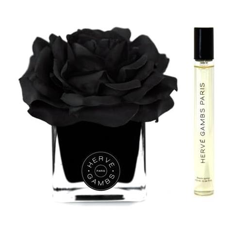 Set Herve Gambs: Ombre Patchouli, Room Spray, 10 Ml + Black Couture Flower, Porcelain, Aroma Reed Diffuser, Black - Foto 1