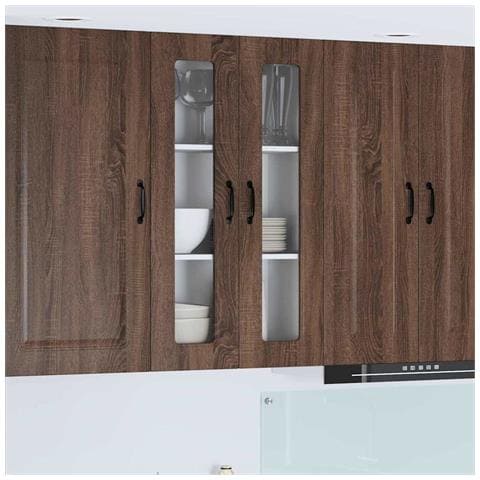 Pensile cucina con lo scaffale Rovere Marrone 60 x 31 x 100 cm - Foto 2