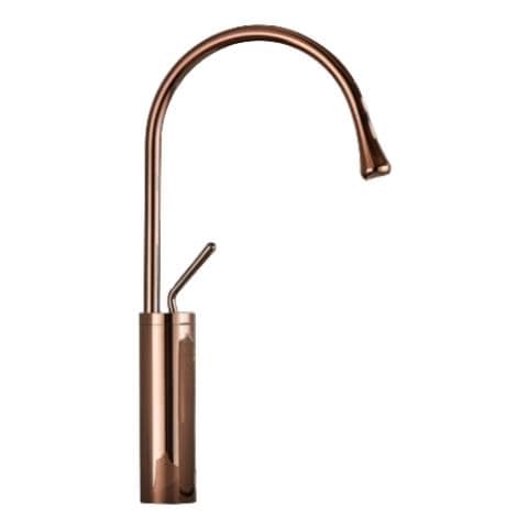 Rubinetto per lavabo da bagno, Blackswan, tipo M233, modello oro rosa, misura 46 cm - Foto 1