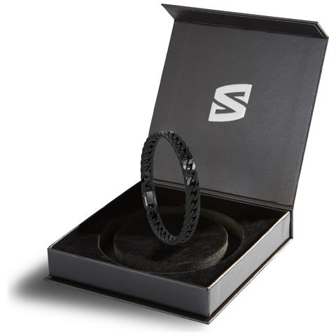 , Bracciale Da Uomo Premium Con Maglie Cubane | Acciaio Chirurgico 316l, Nero, 23 Cm - Foto 2