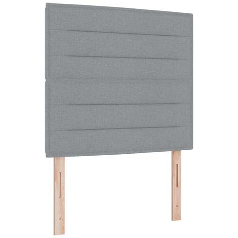 Testiera LED con testiera Grigio chiaro 90 cm Poliestere - Foto 1