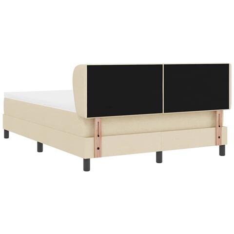 Letto a molle con materasso Crema 140 x 190 cm Tessuto - Foto 9