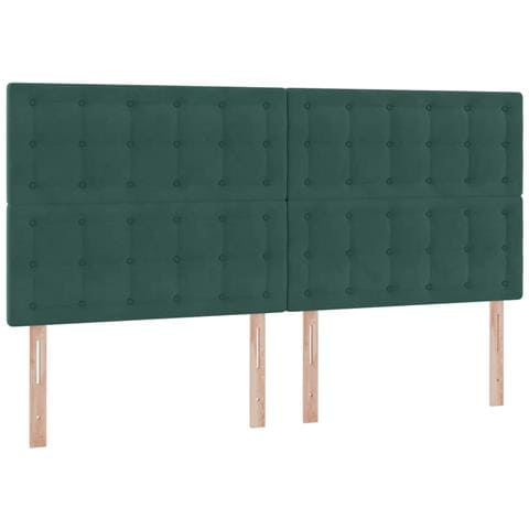 Letto con contenitore e materasso Verde Scuro 200 x 200 cm - Foto 9