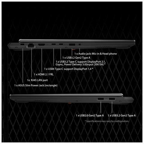TUF Gaming A16 FA608UM-RV136W AMD Ryzen™ 7 260 Computer portatile 40,6 cm (16") WUXGA 16 GB DDR5-SDRAM 1 TB SSD NVIDIA GeForce RTX 5060 Wi-Fi 6E (802.11ax) Windows 11 Home Tedesco Grigio - Foto 5