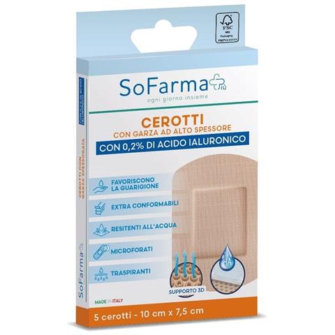 Cerotto Cicatrizzante 10X7,5 cm 5 Pezzi Sofarmapiu' - Foto 1