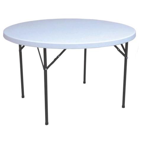 Tavolo Tondo Acciaio Verniciato Ripieghevole - Foto 1