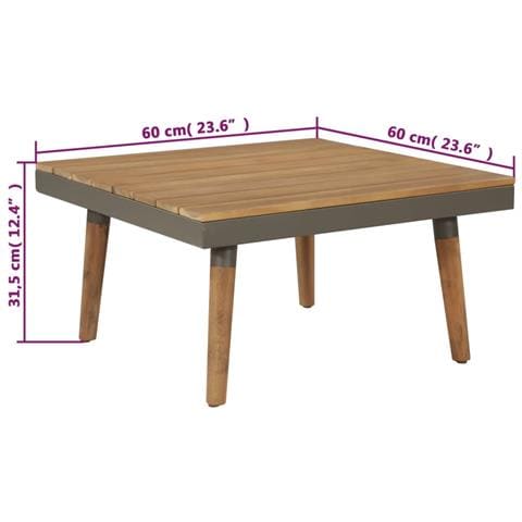 Set Divani da Giardino 4 pz con Cuscini Legno di Acacia Marrone - Foto 2
