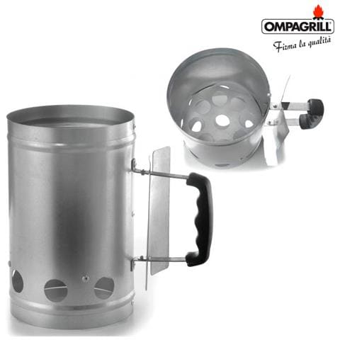 Accenditore Barbecue Carbonella Acciaio 17 X 27 Cm Combustione Rapida - Foto 1