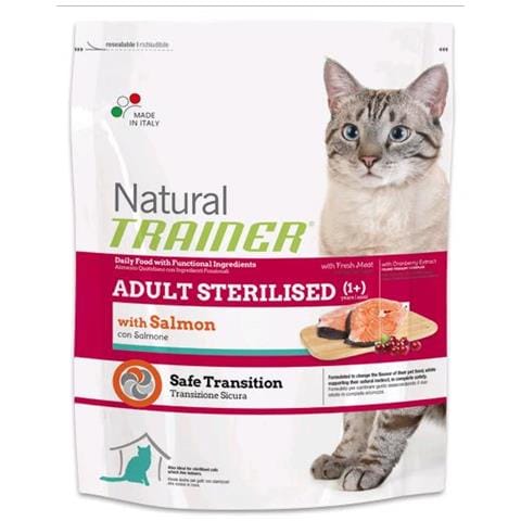 Trainer Natural Adult Sterilised Salmone - Secco Per Gatto Sterilizzato Kg. 3 - Foto 1